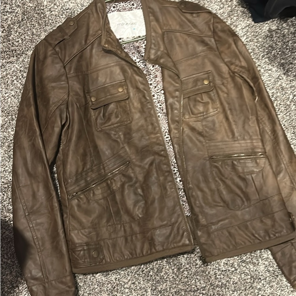 Women’s  Brown faux Leather Jacket